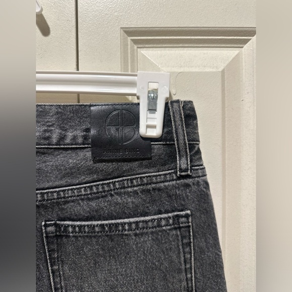 Anine Bing Brenda Jeans High Waist Distressed Slim Leg Straight , size 25 - Picture 3 of 12